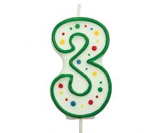 PME CA043 Bougie, Plastique, Vert, 4 x 1 x 6,3 cm