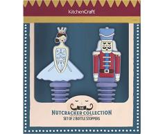 KitchenCraft Bouchon de bouteille en silicone Motif Casse-Noisette Multicolore