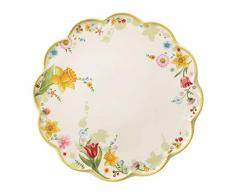Villeroy & Boch Spring Awakening Plat de service Ã gÃ¢teau Fleurs champÃªtres, 33 cm, Porcelaine, Blanc/Multicolore