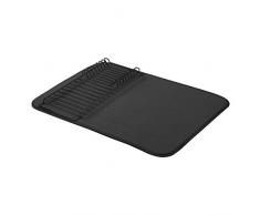 AmazonBasics Ãgouttoir - 47,7 x 60,9Â cm - Noir/noir, avec 2 tapis