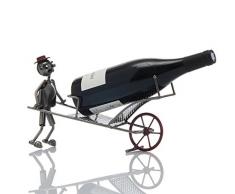 LUDI-VIN Porte Bouteille MÃ©tal Brouette