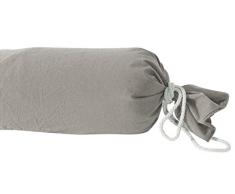 Vent du sud Taie de traversin Coton - Marron (Galet) - 195x43 cm