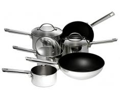 Meyer Batterie de Cuisine Professionnelle en Acier Inoxydable 6 pièces Argenté