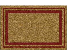 ID Mat Tapis Paillasson, Fibres Coco Naturelles sur Semelle PVC, Beige, 40 x 60 x 1,5 cm