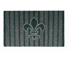 Young Generation Shoe Max YH 101337 Paillasson en Fibres de Coco avec Dos antidérapant en Latex Motif Fleur de lys Noisette/Sable 44 x 74 cm