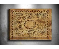 Bonamaison Peinture sur toile, multicolore, 40 x 60 cm - Conçu et fabriqué en Turquie