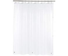AmazonBasics Rideau de douche en PEVA Lourd Transparent 183 x 183 cm