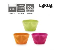LÃ©kuÃ© 0240100SURM033 Moule Ã Muffin Silicone Multicolore 45 x 35 x 25 cm Set de 6