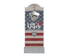 contento 866356 Décapsuleur Mural avec Motif Drapeau USA, Plastique, Multicolore, 12 cm
