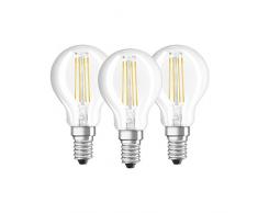 Osram - Lot de 3 Ampoules LED Filament Sphérique - Culot E14 - 4 W Equivalent 40 W - Blanc Chaud 2700K