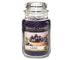 YANKEE CANDLE 1332224E Yankee CANDLE-1332226E-CLASSIC Grande Jarre Cassis Bougie PARFUMEE, Verre, Blanc, Large