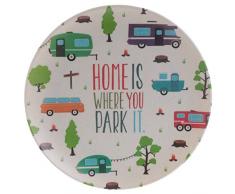 Bambootique Assiette Ã©cologique pour Caravane en Bambou mÃ©langÃ©e Hauteur 20 cm Profondeur 1 cm