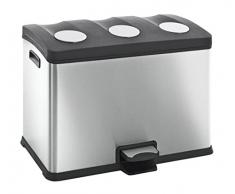 EKO Recycle Poubelle à Pédale Métal Inox 38,2 x 59,2 x 43,1 cm 12 litres