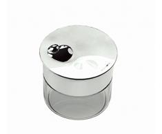 Bugatti 22-155/15 Acqua Bocal Acier Inox/Verre Blanc 11,5 x 11,5 x 23 cm