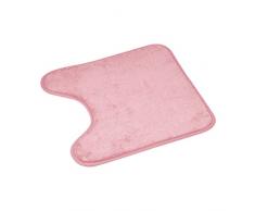 Douceur dInterieur 6GMB268RS Vitamine Tapis Contour de WC Uni Polyester Rose Poudré 45 x 45 x 1 cm