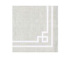 Caspari Rive Gauche Serviette de Table Blanc Naturel