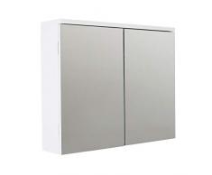 House & â¿Homestyle Armoire Double Miroir MDF Blanc 46 cm x 56 cm x 13 cm