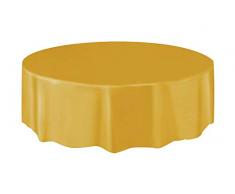 Unique Party - 50035 - Nappe Ronde en Plastique - 2,13 m - Or