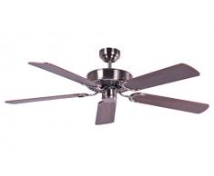 Pepeo GmbH 1336201232_v1 Potkuri Ventilateur de plafond 132 cm Argent Vieilli/Noyer