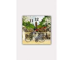 Bonamaison Horloge Murale en MDF, Multicolore, 30 x 30 cm