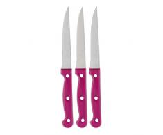 Gimel 518012 lot de 3 Couteaux, Acier Inoxydable, Violet, 22,7 x 2 x 2,5 cm