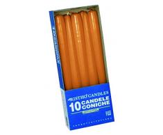 Cereria de Giorgio risthÃ² Bougies Coniques pour bougeoir, Cire, Orange, 2,2Â x 25Â cm, 10Â unitÃ©s