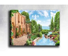 Bonamaison Peinture sur toile, multicolore, 40 x 60 cm - Conçu et fabriqué en Turquie