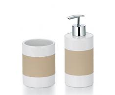 Kela 390156 Laletta Ensemble de Salle de Bain CÃ©ramique Beige 3 PiÃ¨ces