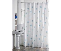 MSV 140110 Rideau de Douche Polyester + Plastique 180 x 200 x 0,1 cm - 12 anneaux inclus