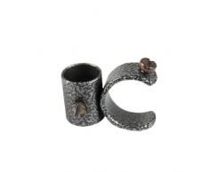 Madura Collier pour tringle Ã rideaux ALMA Gris clair 2,9 cm