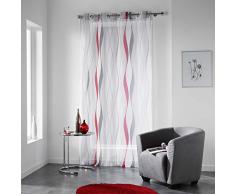 douceur dintÃ©rieur panneau a oeillets 140x240 cm voile ondulys rouge
