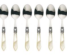 Bugatti OXBAM-N3207 Oxford Ménagère de 6 Pièces Cuillère à Café Acier/ABS Ivoire 21 x 18 x 3 cm