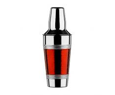 Premier Housewares 0507782 Shaker à Cocktail avec Bande en Acier Inoxydable Effet Martelé Rouge
