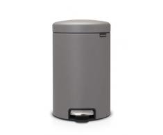 Brabantia - 119149 - Poubelle à pédale newIcon, 12L, Mineral Concrete Grey