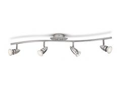 Philips myLiving Spot LED Comet, 3,5 W, avec ampoule, acier brossé, Métal, Acier brossé, 10 x 76 x 15 cm, Integriert