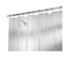 InterDesign Rain, sans PVC, rideau de douche EVA, 183 x 183 cm - Transparent