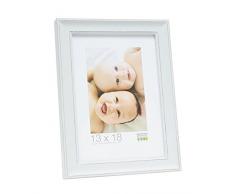 Deknudt Frames S40JF1 Cadre Photo Bois Fin Peint Blanc 10 x 15 cm