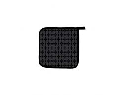 Soleil docre Damier Manique, Coton, Noir, 20 x 20 cm