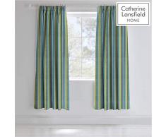 Catherine Lansfield Sleep Rideaux avec tête Fourreau plissée Dino - Multicolore - 167 x 182 cm