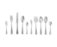 AmazonBasics Service de 45 couverts en acier inoxydable avec bord perlÃ© Pour 8 personnes