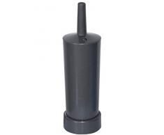 Denox 14100.790 Balayette de Toilettes avec Porte Brosse, Gris Met, Polypropylène, Unique