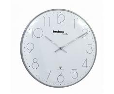 Technoline Moderne, Filigrane Horloge Murale avec Verre bombÃ© et Un trÃ¨s Ã¼bersichtlichen Cadran, de, Ã 40Â cm, Aspect chromÃ© â