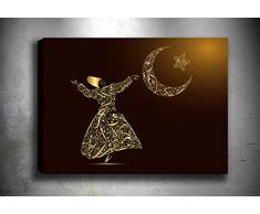 Bonamaison Peinture sur toile, multicolore, 40 x 60 cm - Conçu et fabriqué en Turquie