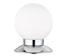 Reality Leuchten R52551906 Princess Lampe de table, Verre, Integriert, 3 W, Chrom, 10 x 10 x 13 cm