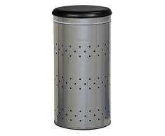 Panier à Linge, 65 L, Gris/Argent/Vernis
