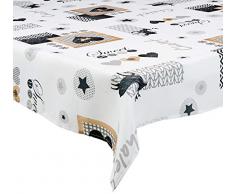 CALITEX S957804361B Nappe Gauderic Blanc, 150 x 300 cm
