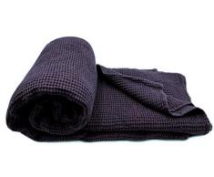 JOWOLLINA Plaid gaufré XXL (Bleu)