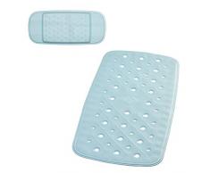 RIDDER Kit de Tapis de Baignoire avec Rembourrage en Caoutchouc synthétique (TPE = élastomère thermoplastique), Bleu, env. 36 x 71 cm.