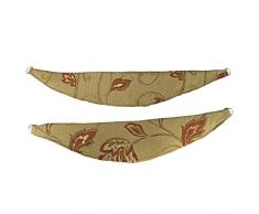 Just Contempo Double rideaux, Polyester, Beige-26 inches