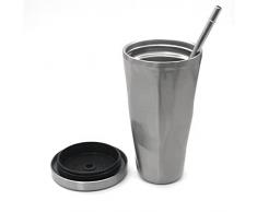 Pudding The Gradient Cup Tasse Isotherme sous Vide avec pailles en Acier Inoxydable